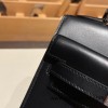 89/Black (Noir)  Silver Hardware Double-Sided Kelly Irregular Design Veau Epson  box 