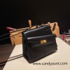 89/Black (Noir)   Gold Hardware  Double-Sided Kelly Irregular Design Veau Epson  box 