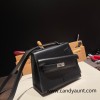  89/Black (Noir)  Silver Hardware Double-Sided Kelly Irregular Design Veau Epson box