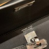  89/Black (Noir)  Silver Hardware Double-Sided Kelly Irregular Design Veau Epson box