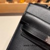 89/Black (Noir)  Silver Hardware  Double-Sided Kelly Irregular Design Veau Epson Epson