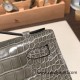 Hermes Kelly pochette Alligateor 81 /Gris Tourterelle Silver Hardware Pochette--001 Hermes Kelly pochette Alligateor 81 /Gris Tourterelle Silver Hardware Pochette--001