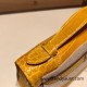 Hermes Kelly pochette Alligateor 9D /Jaune Ambre Silver Hardware Pochette--002 Hermes Kelly pochette Alligateor 9D /Jaune Ambre Silver Hardware Pochette--002