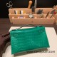 Hermes Kelly pochette Crocodile Alligator 6Q/ Vert Emeraude Gold Hardware Pochette--005 Hermes Kelly pochette Crocodile Alligator 6Q/ Vert Emeraude Gold Hardware Pochette--005