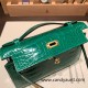 Hermes Kelly pochette Crocodile Alligator 6Q/ Vert Emeraude Gold Hardware Pochette--005 Hermes Kelly pochette Crocodile Alligator 6Q/ Vert Emeraude Gold Hardware Pochette--005