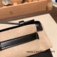 Hermes Kelly pochette box 89 /Black (Noir) Black Hardware Pochette--006