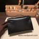 Hermes Kelly pochette box 89/ Black (Noir) Silver Hardware Pochette--007 Hermes Kelly pochette box 89/ Black (Noir) Silver Hardware Pochette--007