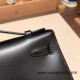 Hermes Kelly pochette box 89/ Black (Noir) Silver Hardware Pochette--007 Hermes Kelly pochette box 89/ Black (Noir) Silver Hardware Pochette--007