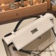 Hermes Kelly pochette Epsom 10/ Craie & 89 /Black (Noir) Silver Hardware Pochette--009 Hermes Kelly pochette Epsom 10/ Craie & 89 /Black (Noir) Silver Hardware Pochette--009