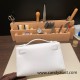 Hermes Kelly pochette epsom 01 /White (Blanc) Gold Hardware Pochette--011 Hermes Kelly pochette epsom 01 /White (Blanc) Gold Hardware Pochette--011