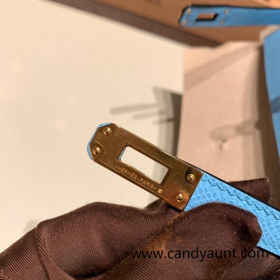 Hermes Kelly pochette epsom 7N /Celeste Gold Hardware Pochette--012 Hermes Kelly pochette epsom 7N /Celeste Gold Hardware Pochette--012