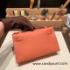 Hermes Kelly pochette Epsom 3L /Rose Tea Silver Hardware Pochette--014 Hermes Kelly pochette Epsom 3L /Rose Tea Silver Hardware Pochette--014