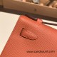 Hermes Kelly pochette Epsom 3L /Rose Tea Silver Hardware Pochette--014 Hermes Kelly pochette Epsom 3L /Rose Tea Silver Hardware Pochette--014