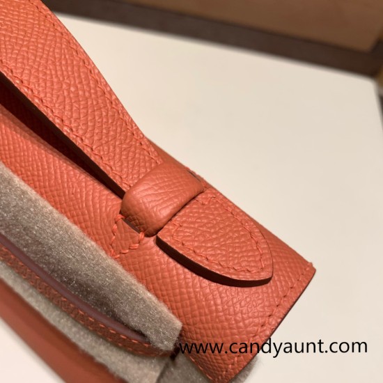 Hermes Kelly pochette Epsom 3L /Rose Tea Gold Hardware Pochette--015 Hermes Kelly pochette Epsom 3L /Rose Tea Gold Hardware Pochette--015