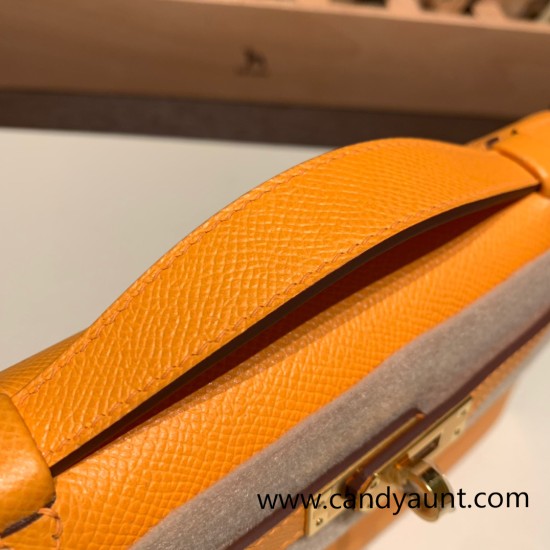 Hermes Kelly pochette Epsom 9H/Soleil Gold Hardware Pochette--016 Hermes Kelly pochette Epsom 9H/Soleil Gold Hardware Pochette--016