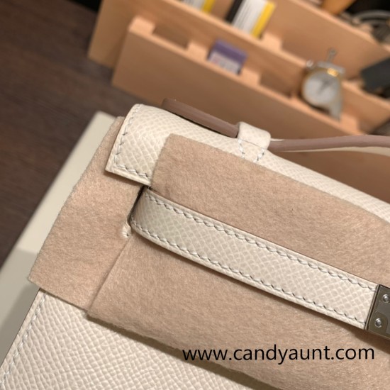 Hermes Kelly pochette Epsom 10 /Craie Gold Hardware Pochette--018 Hermes Kelly pochette Epsom 10 /Craie Gold Hardware Pochette--018