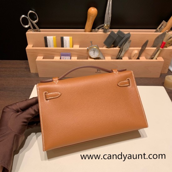Hermes Kelly pochette Epsom 37 /Gold Gold Hardware Pochette--019 Hermes Kelly pochette Epsom 37 /Gold Gold Hardware Pochette--019