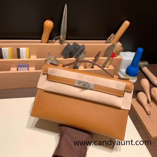 Hermes Kelly pochette Epsom 37 /Gold Silver Hardware Pochette--020 Hermes Kelly pochette Epsom 37 /Gold Silver Hardware Pochette--020