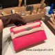 Hermes Kelly pochette epsom 8T /Rose Candy Silver Hardware Pochette--023 Hermes Kelly pochette epsom 8T /Rose Candy Silver Hardware Pochette--023