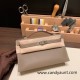 Hermes Kelly pochette swift 8C /Elephant Grey Silver Hardware Pochette--024 Hermes Kelly pochette swift 8C /Elephant Grey Silver Hardware Pochette--024