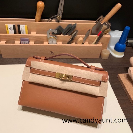 Hermes Kelly pochette swift 37 /Gold Gold Hardware Pochette--026 Hermes Kelly pochette swift 37 /Gold Gold Hardware Pochette--026