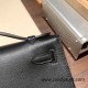 Hermes Kelly pochette swift 89 /Black (Noir) Silver Hardware Pochette--029 Hermes Kelly pochette swift 89 /Black (Noir) Silver Hardware Pochette--029