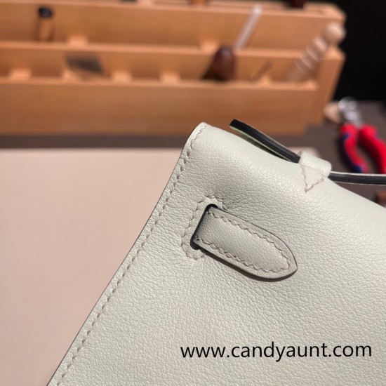 Hermes Kelly pochette swift 0S vertdeau Silver Hardware Pochette--031 Hermes Kelly pochette swift 0S vertdeau Silver Hardware Pochette--031