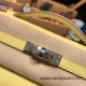 Hermes Kelly pochette swift 1Z /Jaune Poussin Silver Hardware Pochette--032 Hermes Kelly pochette swift 1Z /Jaune Poussin Silver Hardware Pochette--032