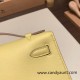 Hermes Kelly pochette swift 1Z /Jaune Poussin Silver Hardware Pochette--032 Hermes Kelly pochette swift 1Z /Jaune Poussin Silver Hardware Pochette--032