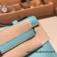 Hermes Kelly pochette swift 3P /Blue Atoll Silver Hardware Pochette--033 Hermes Kelly pochette swift 3P /Blue Atoll Silver Hardware Pochette--033
