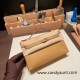 Hermes Kelly pochette swift 0M/Chai Gold Hardware Pochette--037 Hermes Kelly pochette swift 0M/Chai Gold Hardware Pochette--037