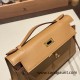 Hermes Kelly pochette swift 0M/Chai Gold Hardware Pochette--037 Hermes Kelly pochette swift 0M/Chai Gold Hardware Pochette--037