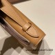 Hermes Kelly pochette swift 0M/Chai Silver Hardware Pochette--038 Hermes Kelly pochette swift 0M/Chai Silver Hardware Pochette--038