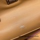 Hermes Kelly pochette swift 0M/Chai Silver Hardware Pochette--038 Hermes Kelly pochette swift 0M/Chai Silver Hardware Pochette--038