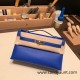 Hermes Kelly pochette swift 7T/ Blue Electric Silver Hardware Pochette--040 Hermes Kelly pochette swift 7T/ Blue Electric Silver Hardware Pochette--040