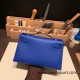 Hermes Kelly pochette swift 7T/ Blue Electric Silver Hardware Pochette--040 Hermes Kelly pochette swift 7T/ Blue Electric Silver Hardware Pochette--040