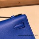 Hermes Kelly pochette swift 7T/ Blue Electric Silver Hardware Pochette--040 Hermes Kelly pochette swift 7T/ Blue Electric Silver Hardware Pochette--040