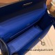 Hermes Kelly pochette swift 7T/ Blue Electric Silver Hardware Pochette--040 Hermes Kelly pochette swift 7T/ Blue Electric Silver Hardware Pochette--040