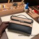 Hermes Kelly pochette swift 89/ Black (Noir) Silver Hardware Pochette--043 Hermes Kelly pochette swift 89/ Black (Noir) Silver Hardware Pochette--043