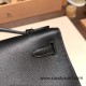 Hermes Kelly pochette swift 89/ Black (Noir) Silver Hardware Pochette--043 Hermes Kelly pochette swift 89/ Black (Noir) Silver Hardware Pochette--043