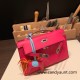 Hermes Kelly pochette swift 0D /Rose Mexico Silver Hardware Pochette--044 Hermes Kelly pochette swift 0D /Rose Mexico Silver Hardware Pochette--044