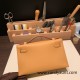 Hermes Kelly pochette swift 4B /Biscuit Silver Hardware Pochette--046 Hermes Kelly pochette swift 4B /Biscuit Silver Hardware Pochette--046