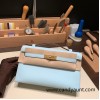  7R /Azur Gold Hardware kelly pochette  swift 