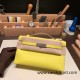 Hermes Kelly pochette swift 9R/ Lime Silver Hardware Pochette--048 Hermes Kelly pochette swift 9R/ Lime Silver Hardware Pochette--048