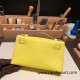 Hermes Kelly pochette swift 9R/ Lime Silver Hardware Pochette--048 Hermes Kelly pochette swift 9R/ Lime Silver Hardware Pochette--048