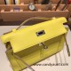 Hermes Kelly pochette swift 9R/ Lime Silver Hardware Pochette--048 Hermes Kelly pochette swift 9R/ Lime Silver Hardware Pochette--048