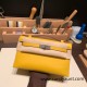 Hermes Kelly pochette swift 9D /Jaune Ambre Silver Hardware Pochette--049 Hermes Kelly pochette swift 9D /Jaune Ambre Silver Hardware Pochette--049