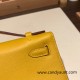 Hermes Kelly pochette swift 9D /Jaune Ambre Silver Hardware Pochette--049 Hermes Kelly pochette swift 9D /Jaune Ambre Silver Hardware Pochette--049