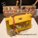 Hermes Kelly pochette swift 9D /Jaune Ambre Silver Hardware Pochette--049 Hermes Kelly pochette swift 9D /Jaune Ambre Silver Hardware Pochette--049