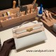 Hermes Kelly pochette swift 80 /Pearl Grey Gold Hardware Pochette--050 Hermes Kelly pochette swift 80 /Pearl Grey Gold Hardware Pochette--050